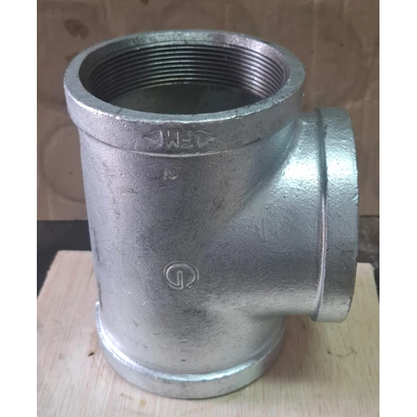 Reducer Tee Besi Galvanis Dratt Ukuran 3inchi x 3inch